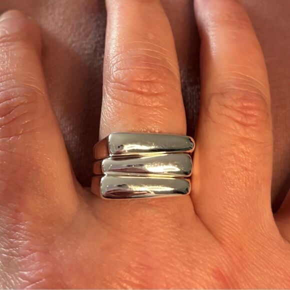 The trio statement ring in 925 silver - Picture 2 of 11